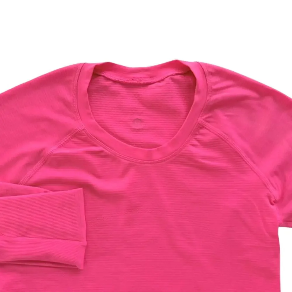 Lululemon Swiftly Tech Long-Sleeve Shirt 2.0 Race Length Sonic Neon Pink Size 6